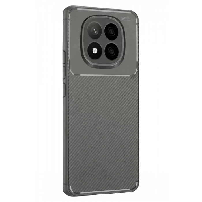 Xiaomi Redmi Note 14 Pro Plus Kılıf Auto Focus Karbon Kapak - Gri