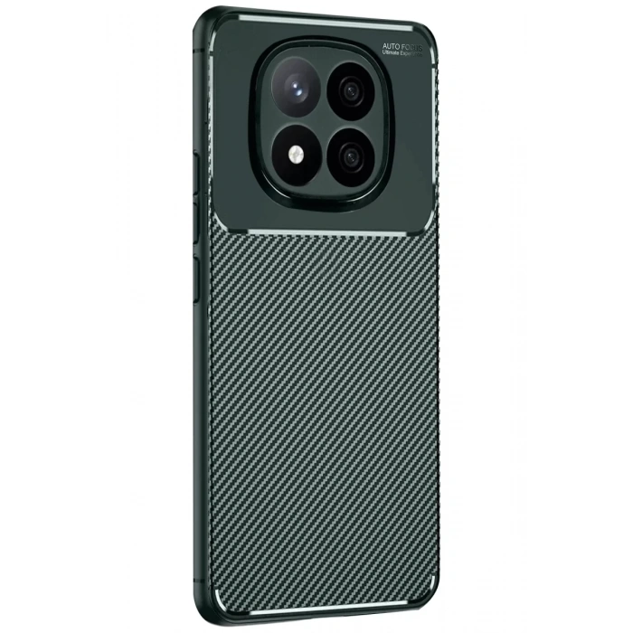 Xiaomi Redmi Note 14 Pro Plus Kılıf Auto Focus Karbon Kapak - Koyu Yeşil