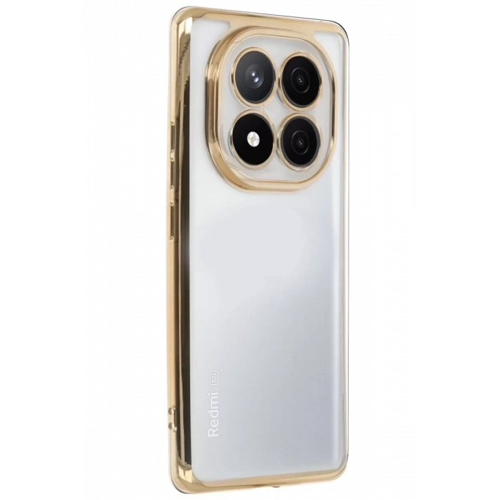 Xiaomi Redmi Note 14 Pro Plus Kılıf Lensli Silikon - Gold