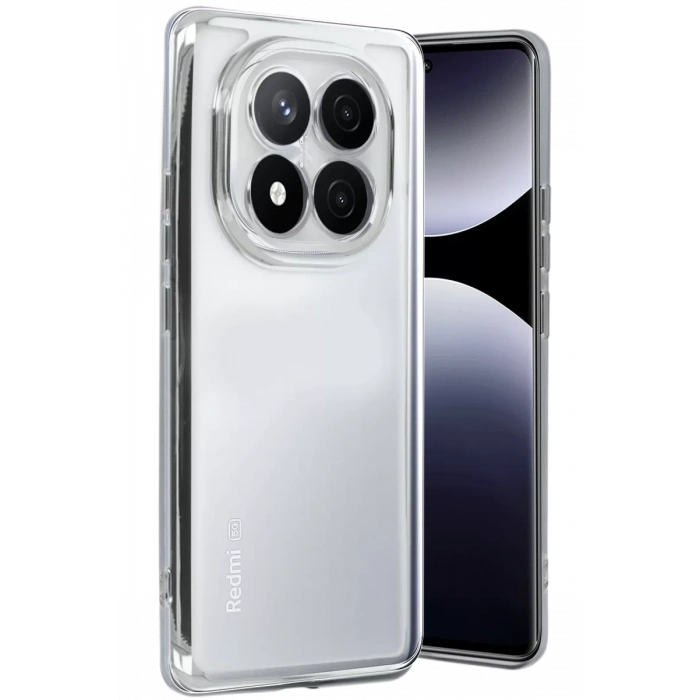 Xiaomi Redmi Note 14 Pro Plus Kılıf Lensli Silikon - Gümüş