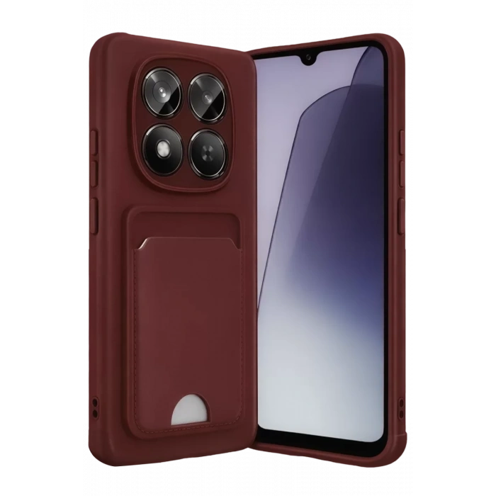 Xiaomi Redmi Note 15 Pro 4G Kelvin Kartvizitli Silikon - Bordo
