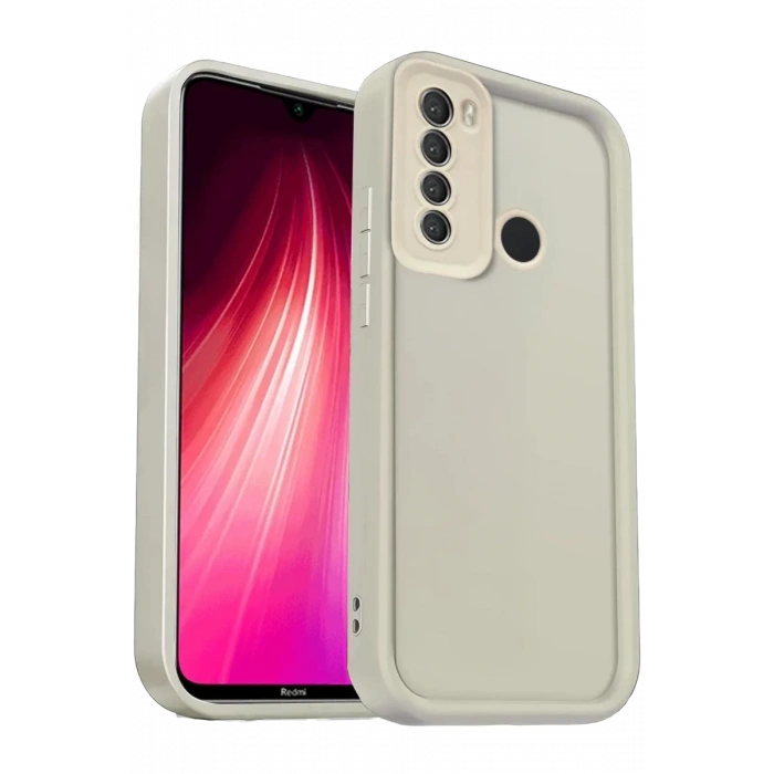 Xiaomi Redmi Note 8 Kılıf Viera Silikon - Krem