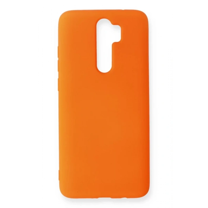 Xiaomi Redmi Note 8 Pro Kılıf Nano içi Kadife Silikon - Turuncu