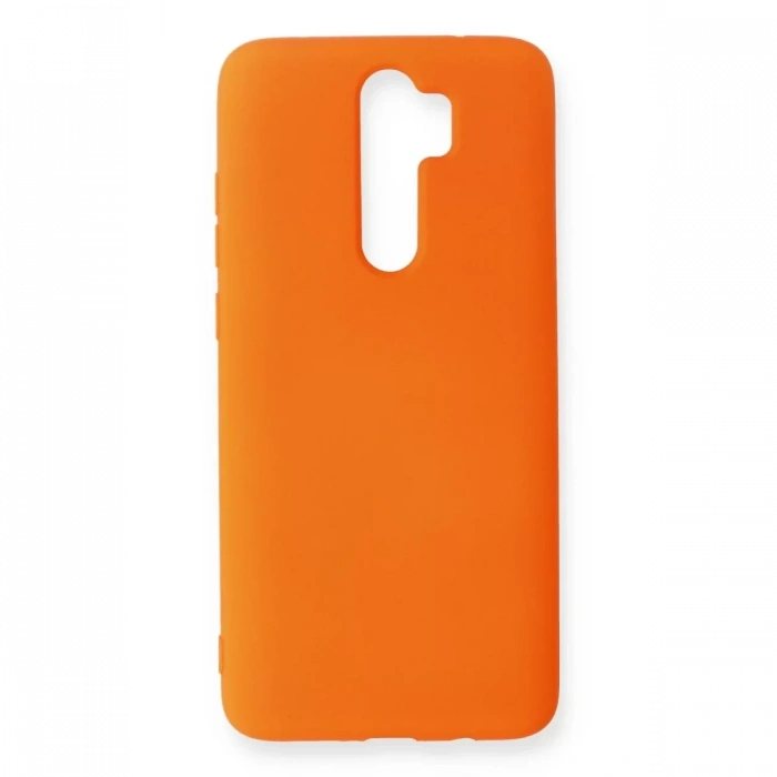 Xiaomi Redmi Note 8 Pro Kılıf Nano içi Kadife Silikon - Turuncu