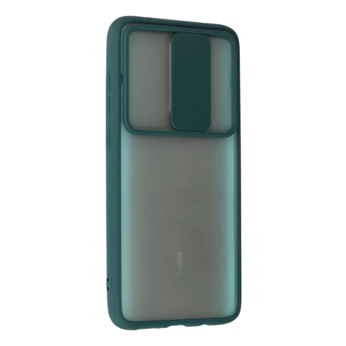 Xiaomi Redmi Note 8 Pro Kılıf Palm Buzlu Kamera Sürgülü Silikon - Yeşil