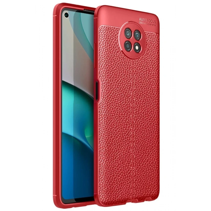 Xiaomi Redmi Note 9 5G Kılıf Auto Focus Kapak - Kırmızı