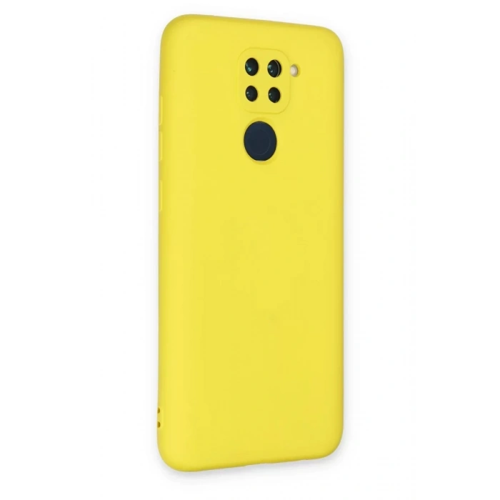 Xiaomi Redmi Note 9 Kılıf Nano içi Kadife Silikon - Sarı