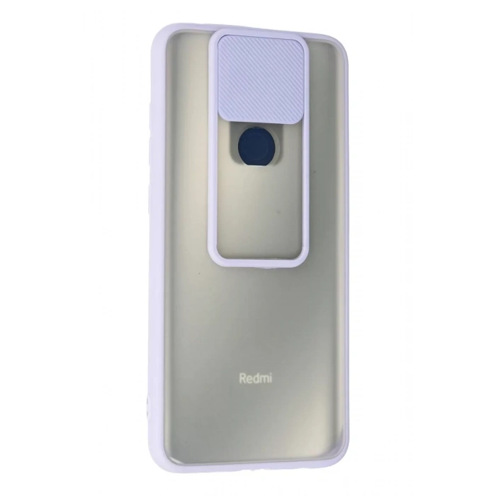 Xiaomi Redmi Note 9 Kılıf Palm Buzlu Kamera Sürgülü Silikon - Lila
