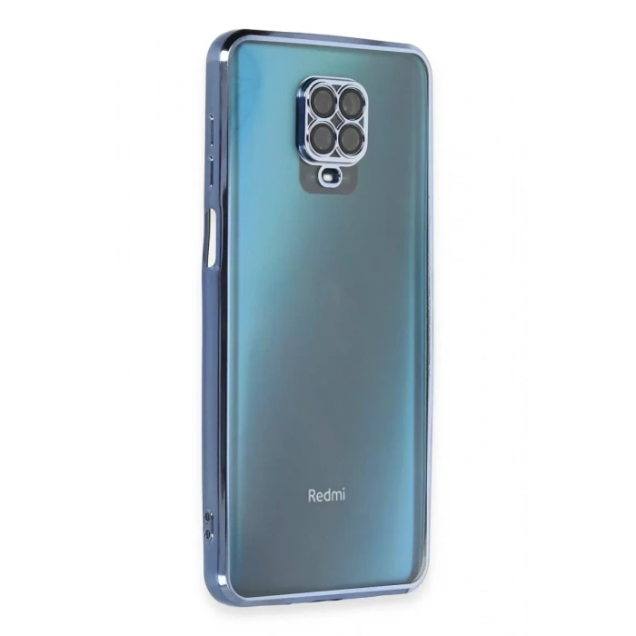 Xiaomi Redmi Note 9 Pro Kılıf Lensli Silikon - Açık Mavi