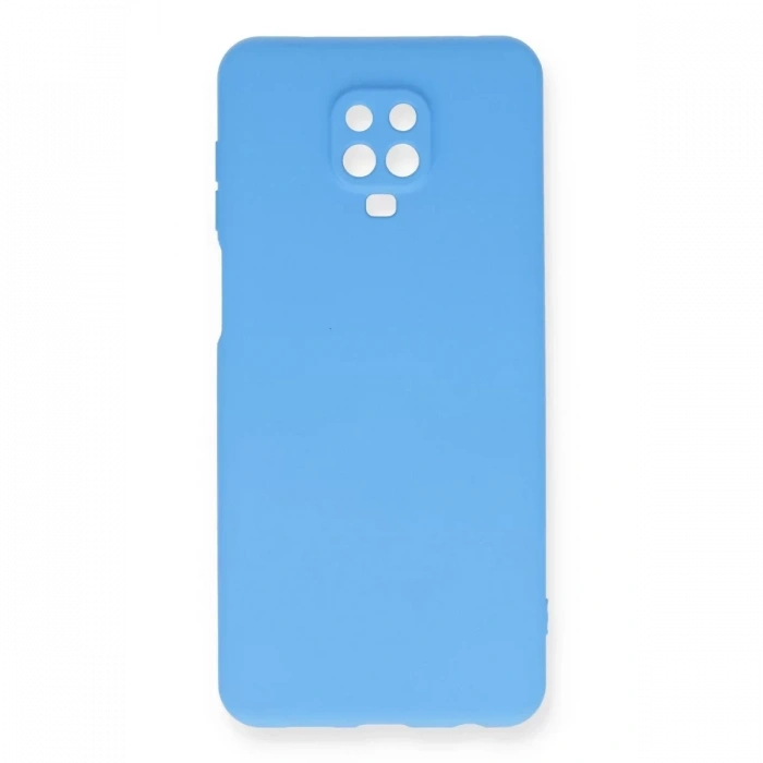 Xiaomi Redmi Note 9 Pro Kılıf Nano içi Kadife Silikon - Mavi