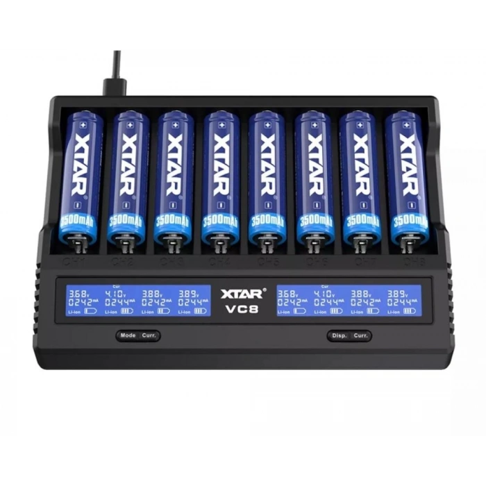 Xtar VC8 Sekizli Li-ion / NI-CD / NI-MH Pil Şarj Cihazı