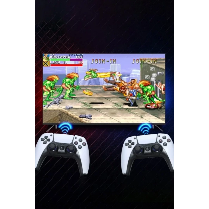Y5 64GB Android Dual Pad 4K Game Stick - Beyaz