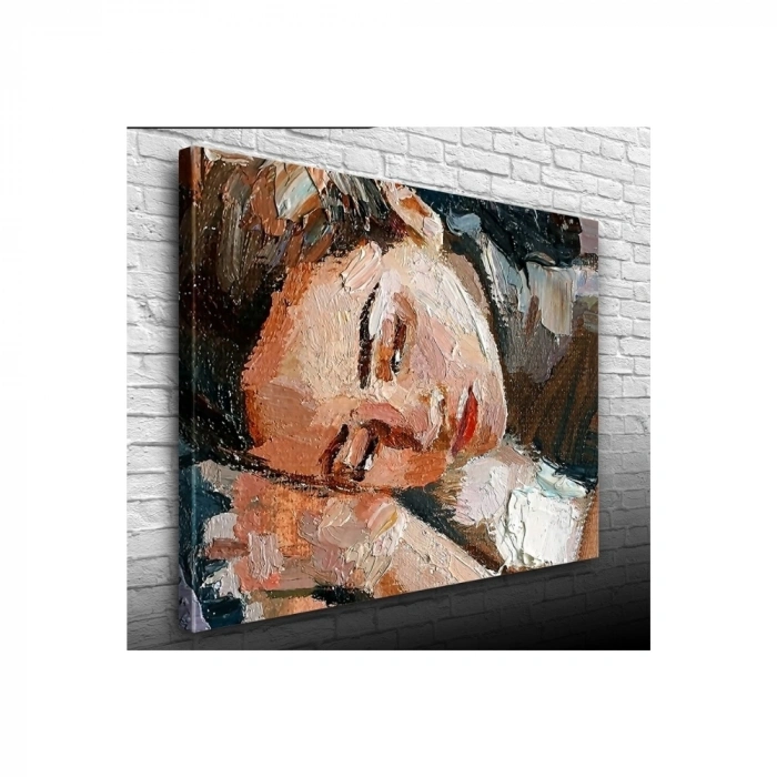 Yağlı Boya Kadın Portresi Kanvas Tablo 50 x 70
