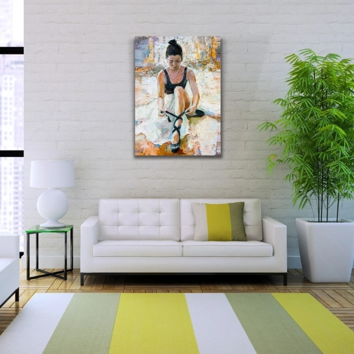 Yağlıboya Balerin Portresi Kanvas Tablo 50 x 70