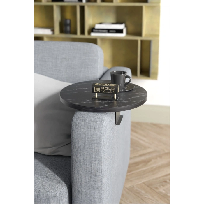 Yan Sehpa Ayarlanabilir Tepsi Dekoratif Modern Tepsi Bendir