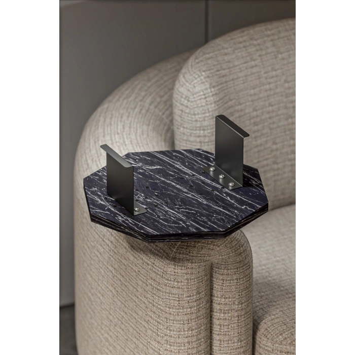 Yan Sehpa Ayarlanabilir Tepsi Dekoratif Modern Tepsi SEKİZGEN Bendir