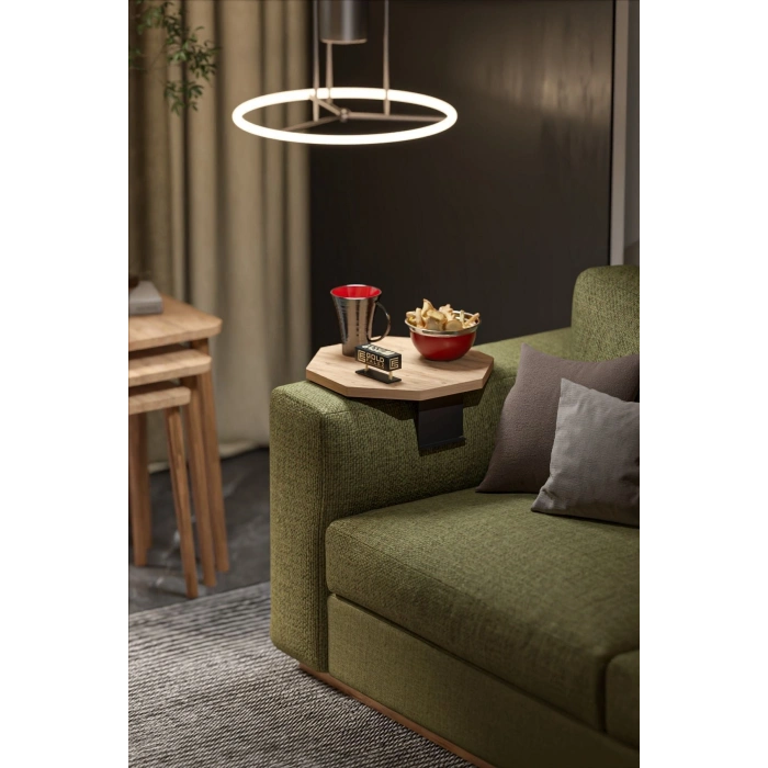 Yan Sehpa Ayarlanabilir Tepsi Dekoratif Modern Tepsi SEKİZGEN Ceviz