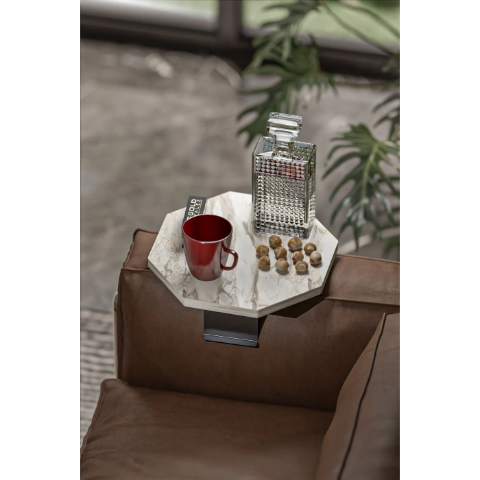 Yan Sehpa Ayarlanabilir Tepsi Dekoratif Modern Tepsi SEKİZGEN Efes