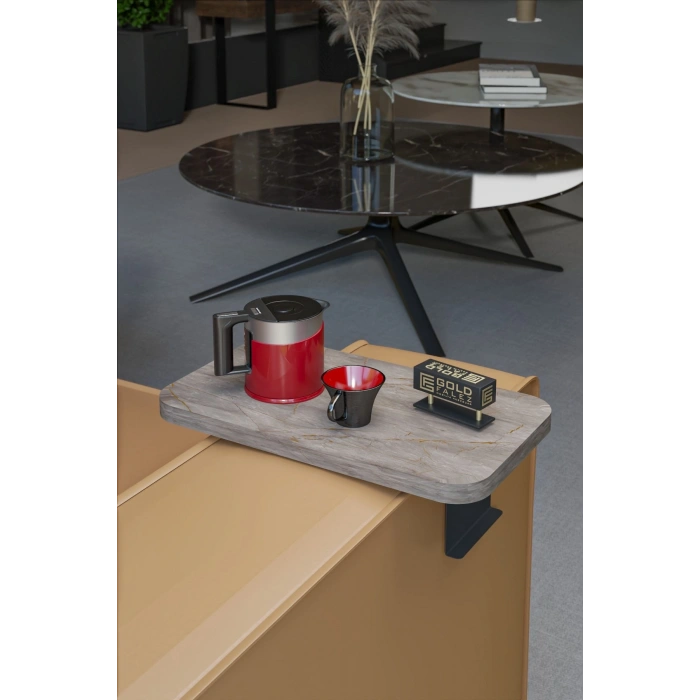 Yan Sehpa Ayarlanabilir Tepsi DİKDÖRTGEN Dekoratif Modern Yatay Dikey Koltuk Sehpası GORDİON