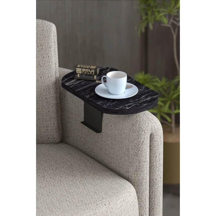 Yan Sehpa Ayarlanabilir Tepsi OVAL Dekoratif Modern Yatay Dikey Koltuk Sehpası BENDİR