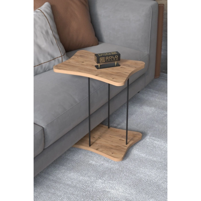 Yan Sehpa Tekerlekli Servis Sehpası HND Atlantik Çam