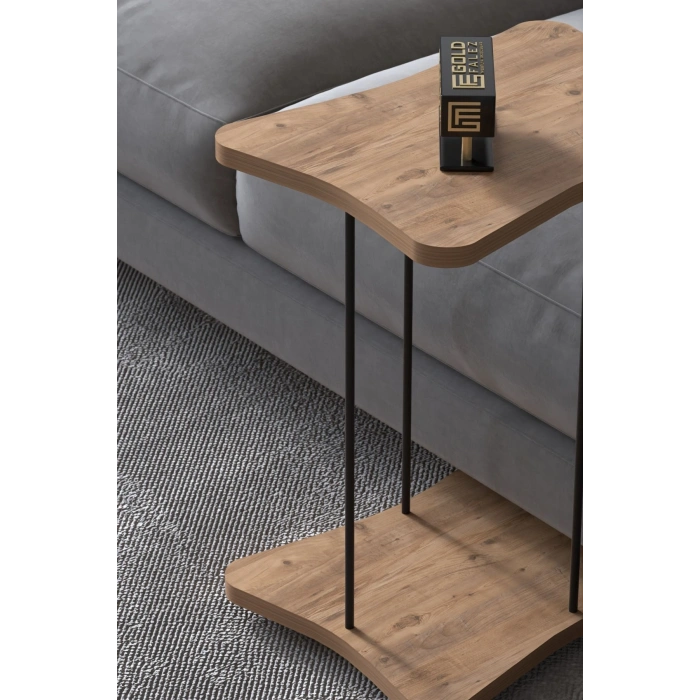 Yan Sehpa Tekerlekli Servis Sehpası HND Atlantik Çam