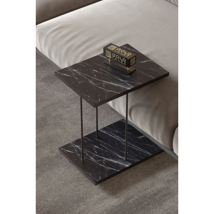 Yan Sehpa Tekerlekli Servis Sehpası HND Dikdörtgen Bendir