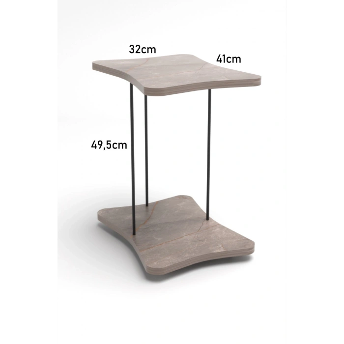 Yan Sehpa Tekerlekli Servis Sehpası HND Gordion