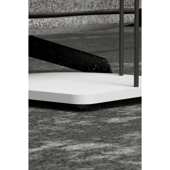 Yan Sehpa Tekerlekli Servis Sehpası HND Oval Beyaz