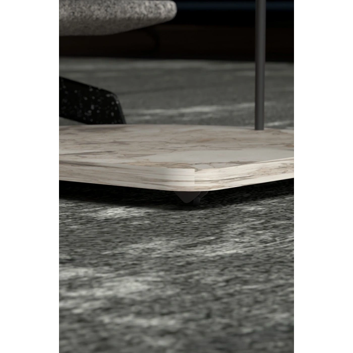 Yan Sehpa Tekerlekli Servis Sehpası Hnd Oval Efes