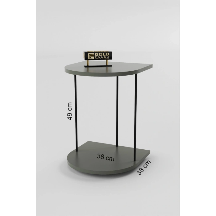 Yan Sehpa Tekerlekli Servis Sehpası Hnd Oval Efes