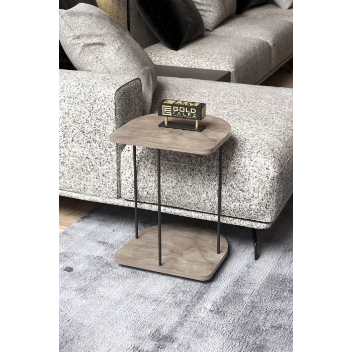 Yan Sehpa Tekerlekli Servis Sehpası Hnd Oval Gordion