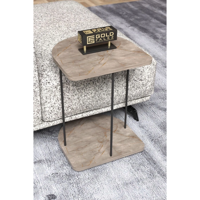 Yan Sehpa Tekerlekli Servis Sehpası Hnd Oval Gordion