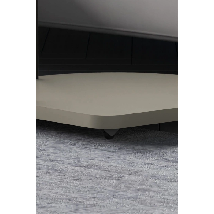 Yan Sehpa Tekerlekli Servis Sehpası Hnd Oval Krem