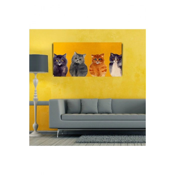 Yavru Kediler Canvas Tablo (60x120)
