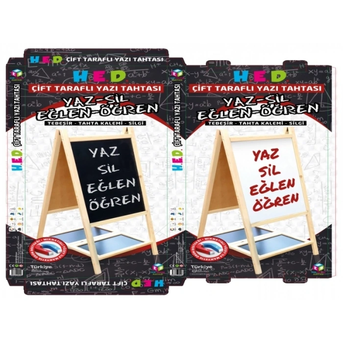 Yazı Tahtası Çift Taraflı Ayaklı Mıknatıslı Yazı Tahtası Seti 110 x 60