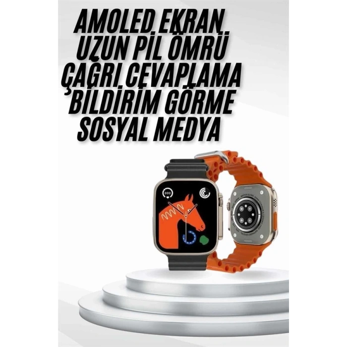 Yeni Nesil Akıllı Saat Müzik Dinleme Bildirim Görme Sesli Asistan Desteği