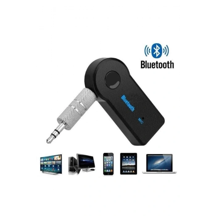 Yeni Nesil Bluetooth Aux Araç Kiti Siyah TV Tablet Telefon Araç Araba