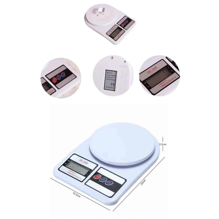 Yeni Nesil Taşınabilir Dijital Hassas Mutfak Tartısı Mutfak Terazisi Hassas Ölçüm 10 Kg