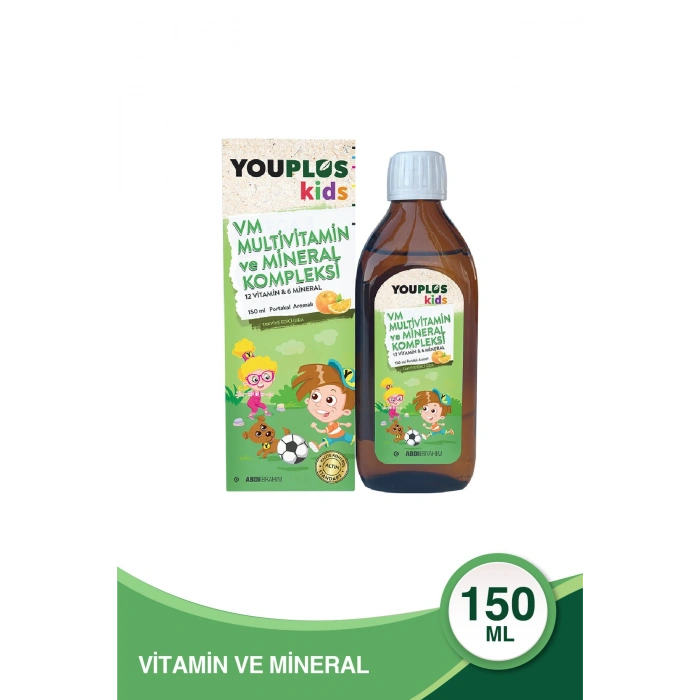 Youplus Kids VM Multivitamin ve Mineral Kompleksi 150 ml