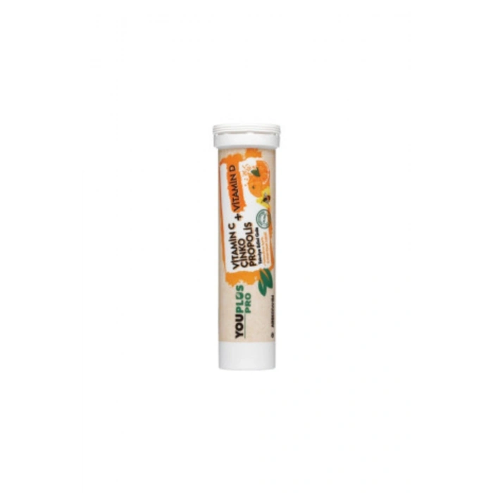 Youplus Pro Vitamin C D Çinko Propolis 15 Efervesan Tablet