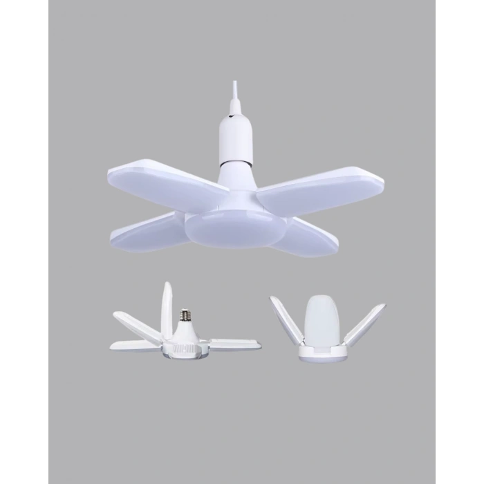Yüksek Işık Güçlü LED Ampül 4 Kollu Katlanır Pervane Tasarım