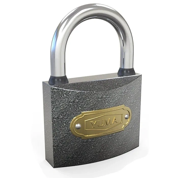 Yuma Gri Döküm Kısa Asma Kilit 50mm