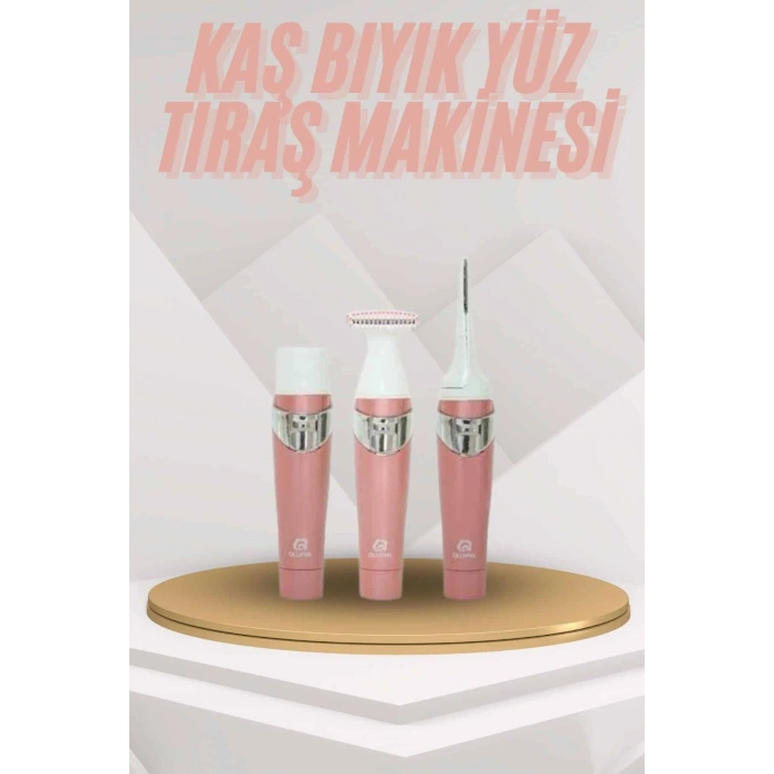 Yüz Kaş ve Tüm Vücut Epilasyon Aleti 3 Başlıklı Hassas Ciltlere Uygun Epilatör