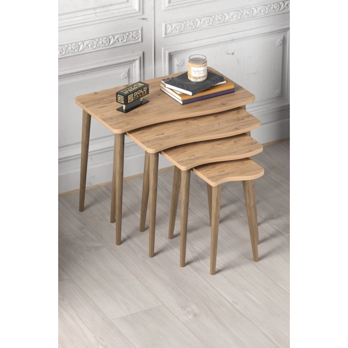 Zigon Sehpa Ahşap 4lü Atlantik Çam KR