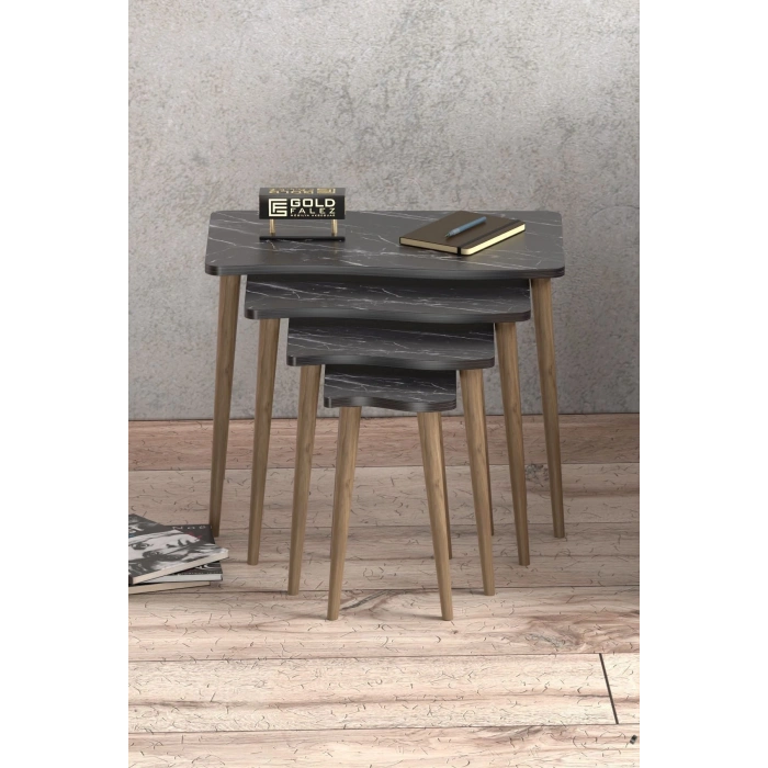 Zigon Sehpa Ahşap 4lü Bendir KR