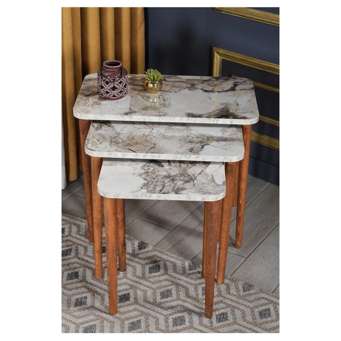 Zigon Sehpa Ahşap Torna Ayak Kare -1002