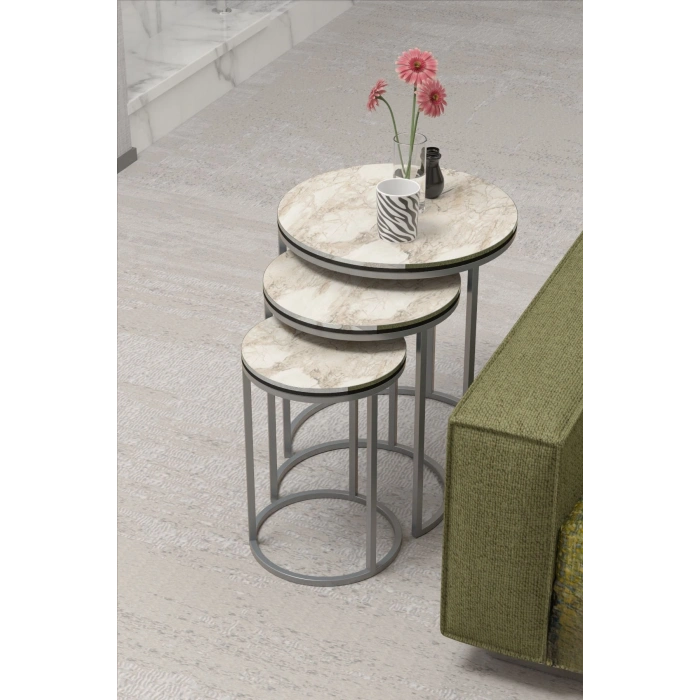 ZİGON SEHPA C LÜX ÇİFT GÜMÜŞ EFES