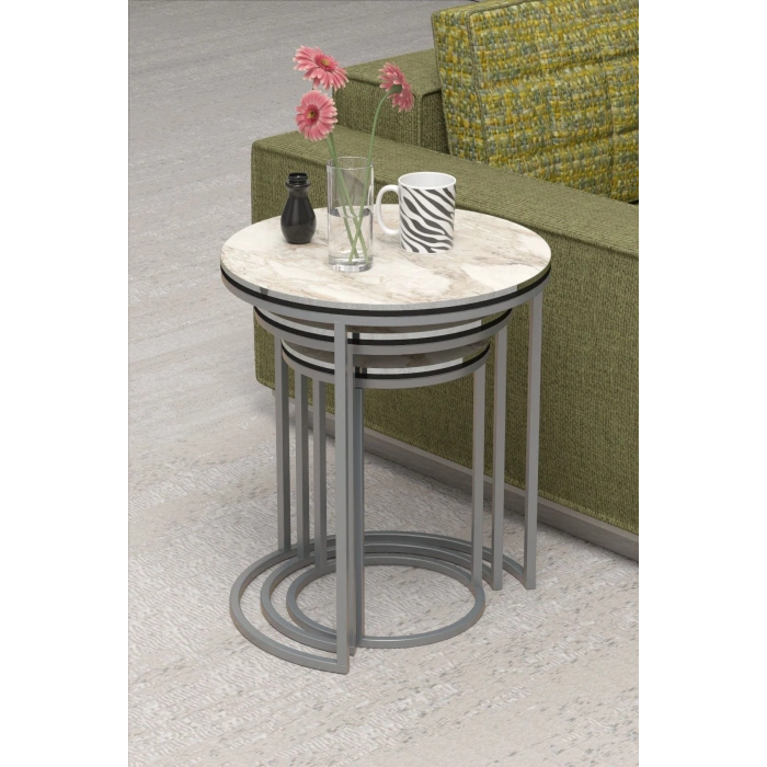 ZİGON SEHPA C LÜX ÇİFT GÜMÜŞ EFES