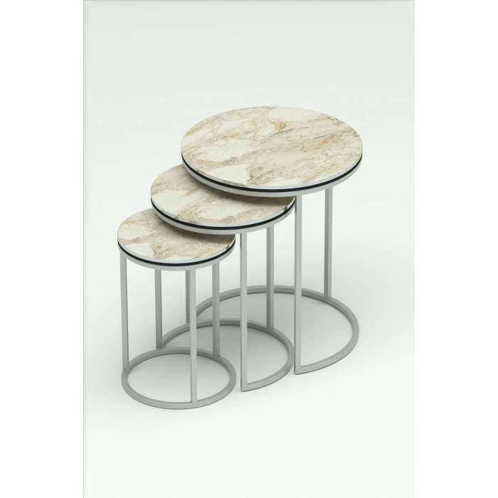 ZİGON SEHPA C LÜX ÇİFT GÜMÜŞ EFES